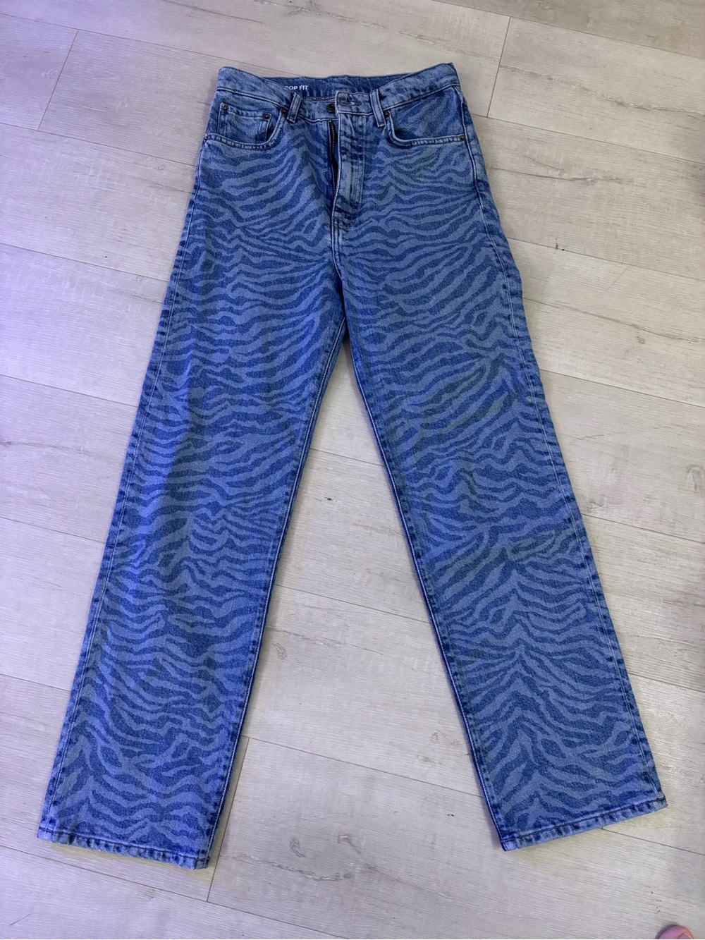 Bimba y Lola Zebra Straight Crop Fit Jeans EU 36/US 25